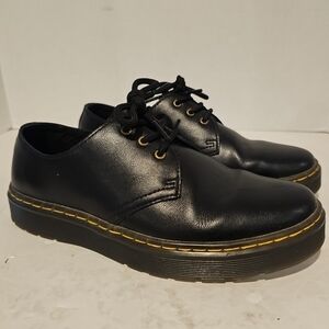 Dr Martens Zavala Lo Womens Size 8 Mens Sz 7 Black Leather Oxford Shoes
